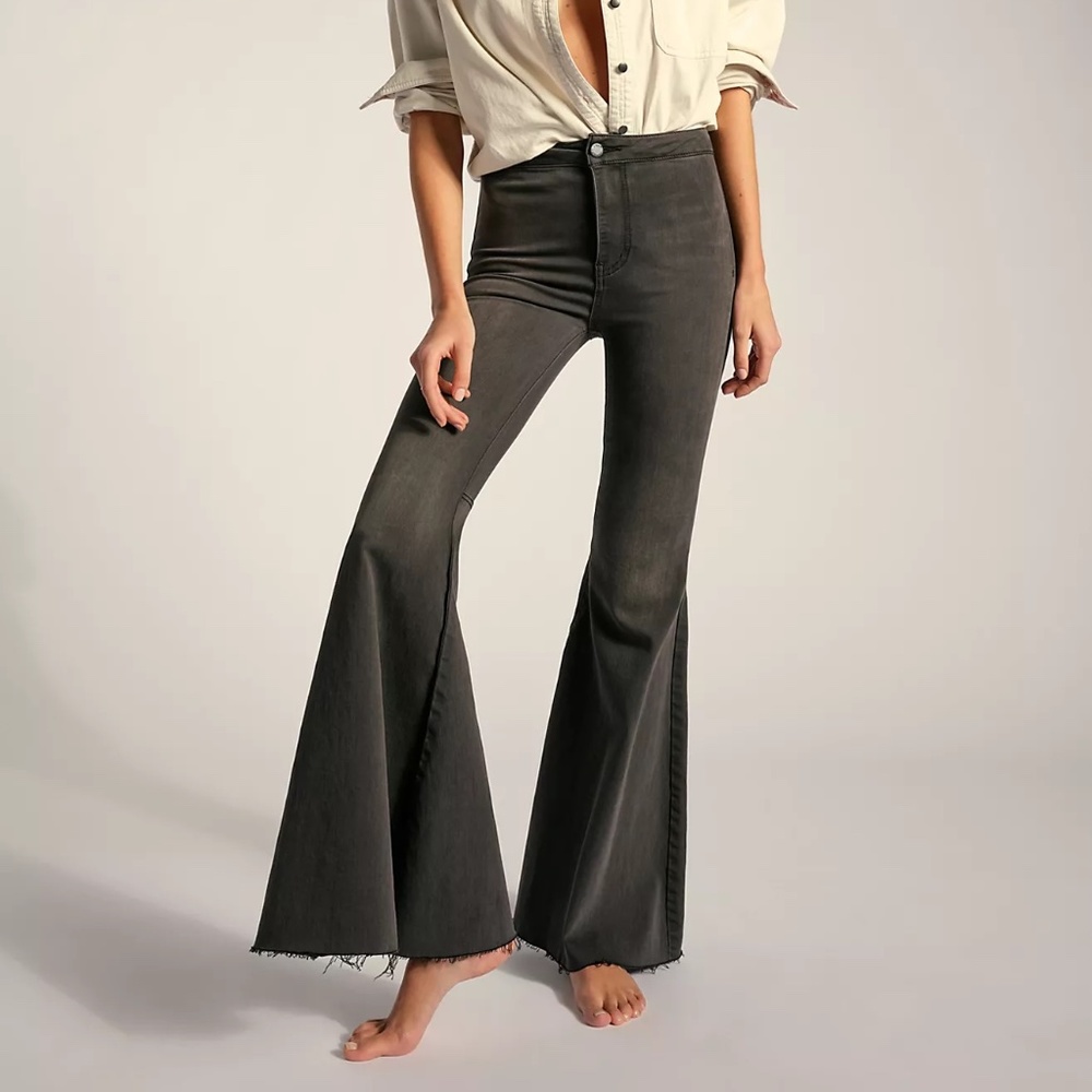 Free People Just Float On Flare Bell Bottom Jeans